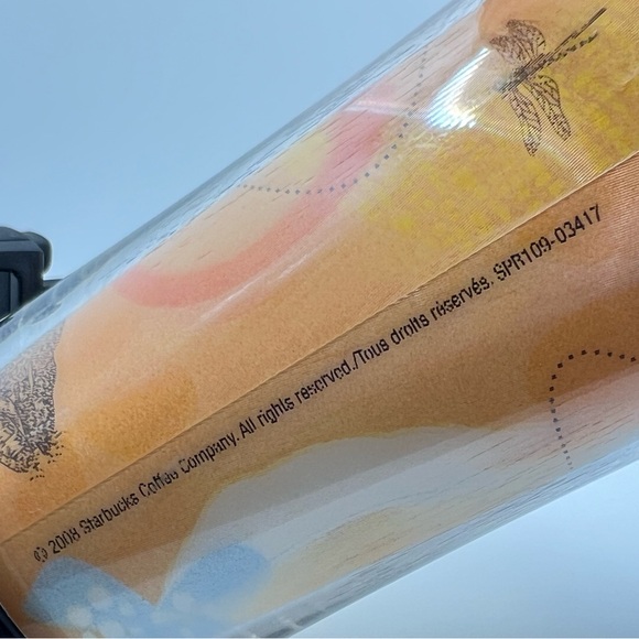 2008 Starbucks Coffee Dragonfly Butterfly Humming Bird 8oz Travel Tumbler ~ EUC - Picture 4 of 6